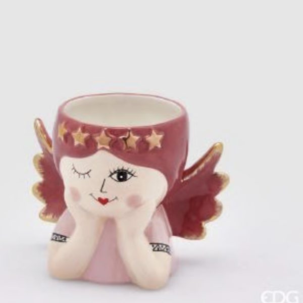 Vaso Angel rosa H14,5